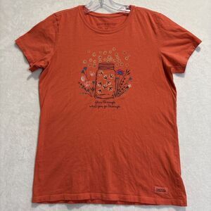 Life Is Good Glow Through What You Go Through Crusher Lite T-Shirt Womens Medium